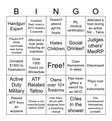JustMyTheory Bingo Card! Bingo Card