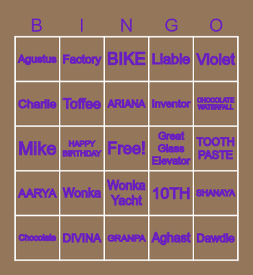 Bingo Card