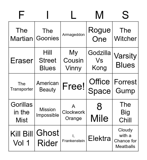 Movies_08052023 Bingo Card