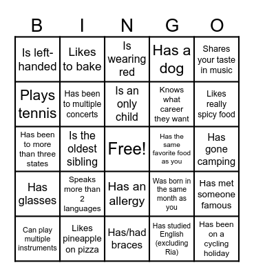 Icebreaker Bingo: Find Someone Who Bingo Card