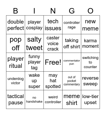 LAPPY 2023 EVO Bingo Card