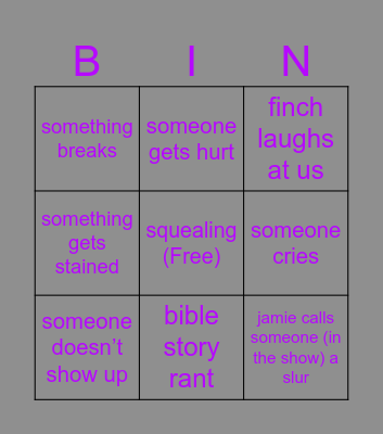 Good Omens S2 Bingo Card