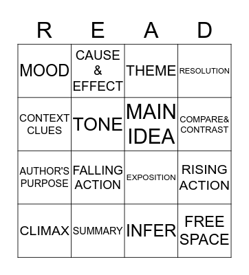 LITERACY READING BINGO!!! Bingo Card