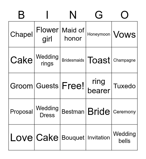 Say Bling! Bingo Card