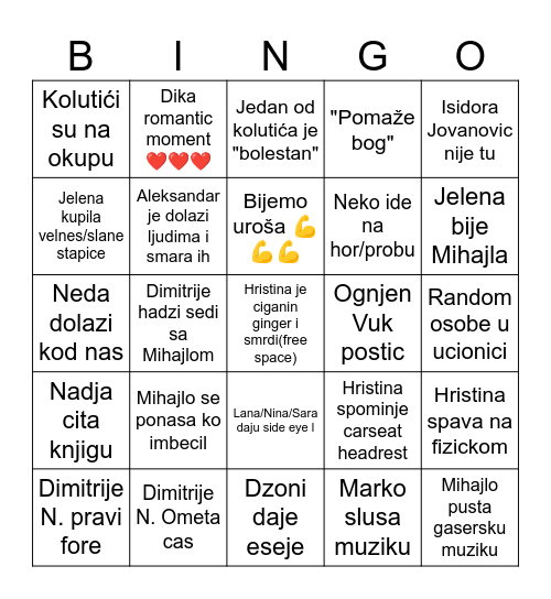 I4 Bingo Card