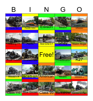 Various Steam Coverage of IN & MI Bingo Card