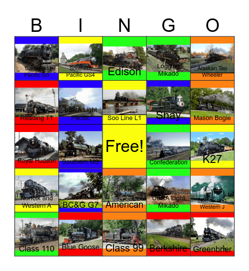 Various Steam Coverage of IN & MI Bingo Card