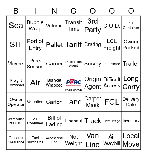 BINGO Sponsored by Bingo Card