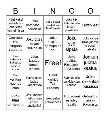 Rissebingo Card