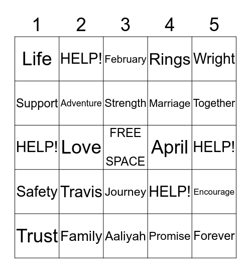Sweeney-Wright Engagement Bingo Card