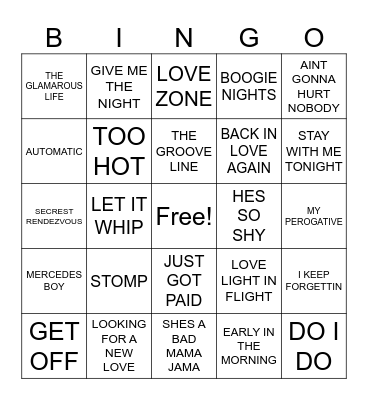 BEEFS 2 Bingo Card