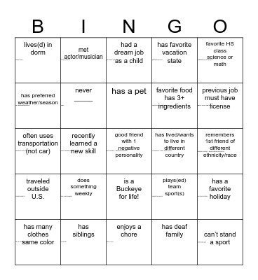 Find Someone Who...              [ASL 1101-1103] Bingo Card