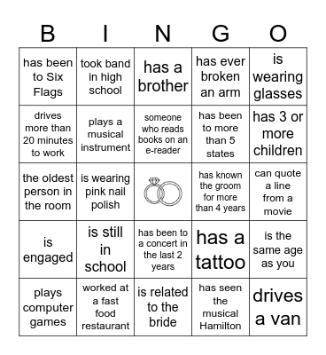 Salina & Jonny Bingo Card