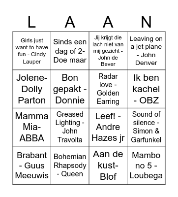 Swingo -  Linde Bingo Card