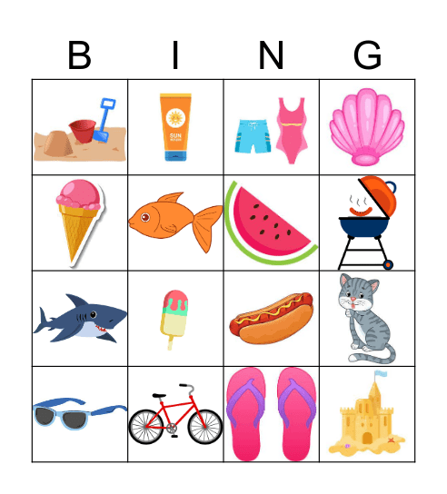 Summer Bingo Card