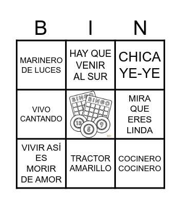 BINGO MUSICAL Bingo Card