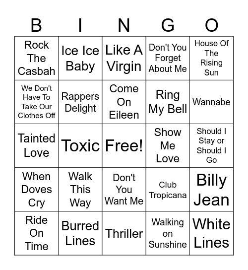 Karen's 60th Bingo Card