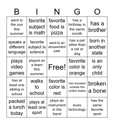 GAME-ON BINGO Card