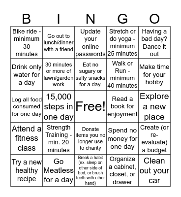 Spring Break Bingo!  Bingo Card