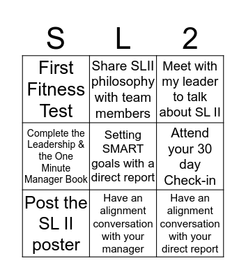 Situational Leadership II Bingo Card