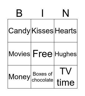 Valentines day thing to get!!!!!!!!!!!!!! Bingo Card