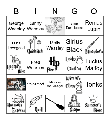 HARRY POTTER BINGO Card