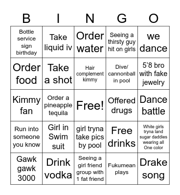 Higlight room  Bingo Card