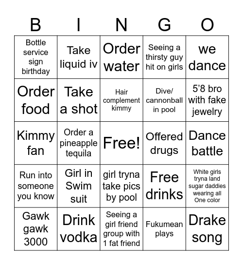 Higlight room  Bingo Card