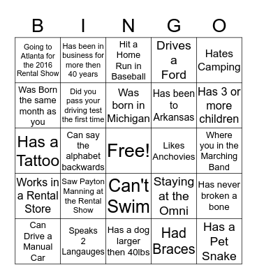 ARAM Bingo Card