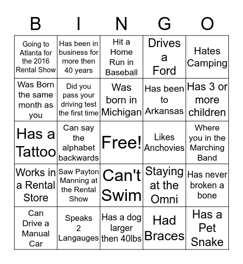 ARAM Bingo Card