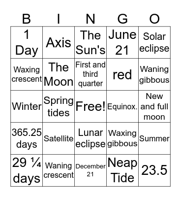 Bingo Card