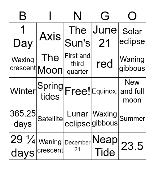 Bingo Card