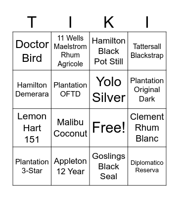 Summer Tiki 2023 Bingo Card