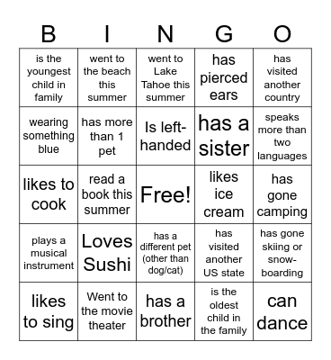 TMCC ABE BINGO Card