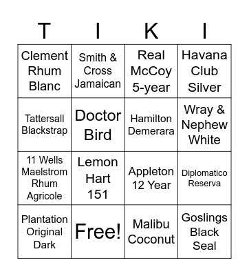 Summer Tiki 2023 Bingo Card