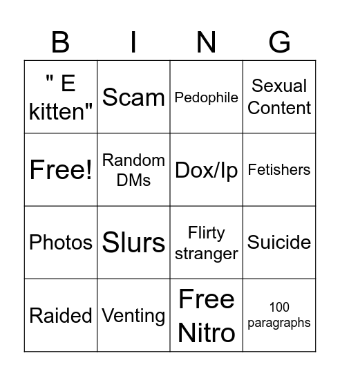 The Discord Bingo Card