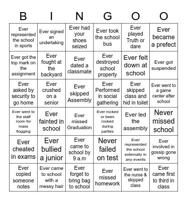 FIS Port Harcourt bingo checklist Bingo Card