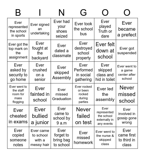 FIS Port Harcourt bingo checklist Bingo Card
