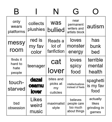 Are you me? Bingo Card