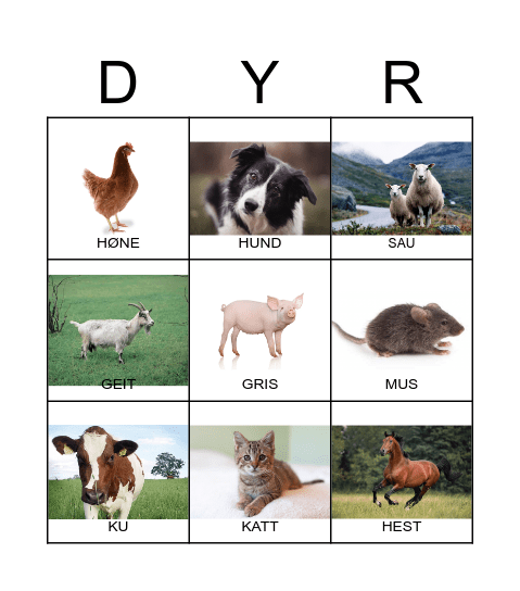 Lydbingo Card