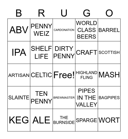 BRUGO! Bingo Card