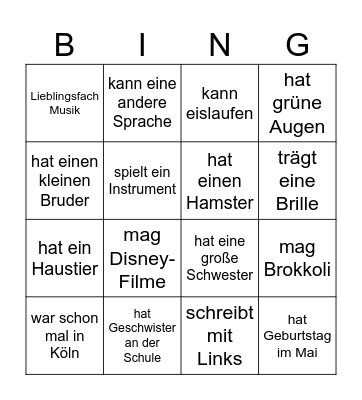 Eulen-Bingo Card