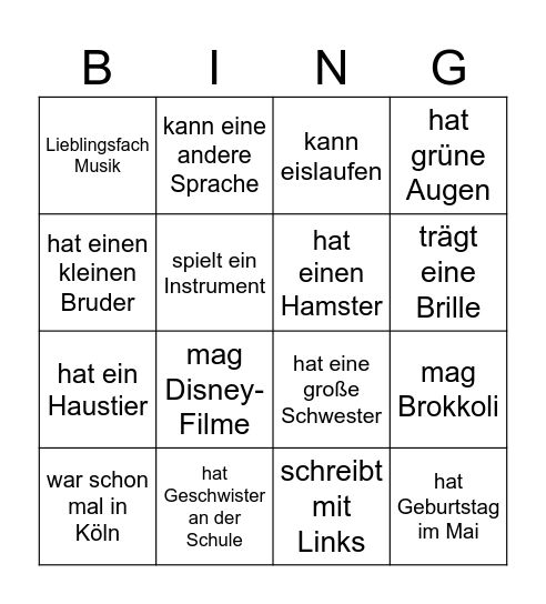 Eulen-Bingo Card