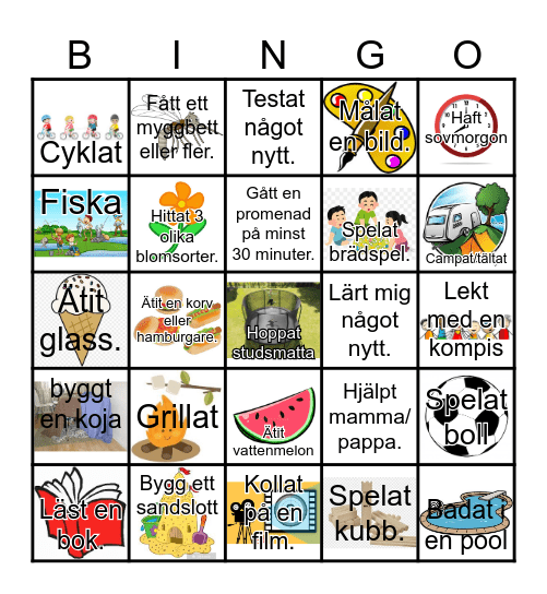 SOMMARBINGO Card