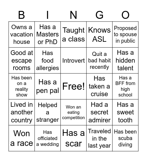 NUSD Bingo Card