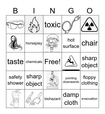 Science Safety Bingo Card