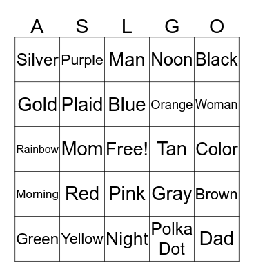 What Not to Wear List 1  Bingo Card
