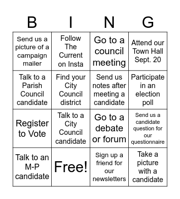 Ballot Box Bingo 2023 Bingo Card