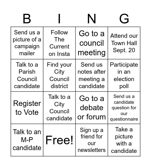 Ballot Box Bingo 2023 Bingo Card