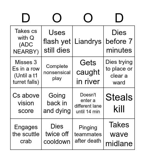 Doodbingo Card